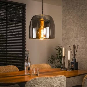 BelaLuz Moderne hanglamp Dash 1-lichts smoke glas