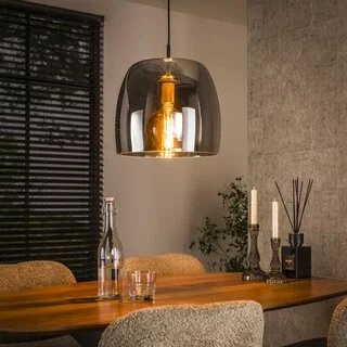 Hanglamp Dash 1-lichts smoke glas
