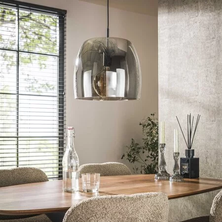 BelaLuz Moderne hanglamp Dash 1-lichts smoke glas