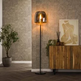 Vloerlamp Dash  1-lichts smoke glas