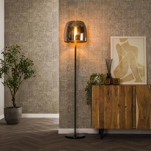 BelaLuz Moderne vloerlamp Dash 1-lichts smoke glas