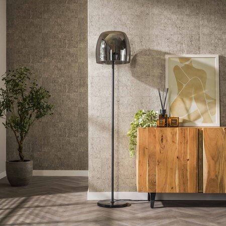 BelaLuz Moderne vloerlamp Dash 1-lichts smoke glas