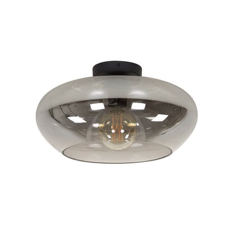 BelaLuz Modern plafondlamp Erin 1-lichts smoke glas