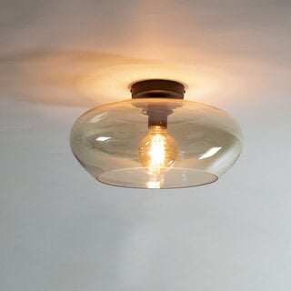 Plafondlamp Erin 1-lichts amber glas