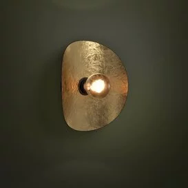 Wandlamp Saceda 1-lichts zwart goud
