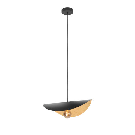 Stars of Light Industriële hanglamp Saceda 1-lichts Ø41 cm zwart goud