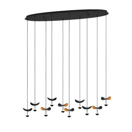 Stars of Light Modern design hanglamp Dracera 10 lichts zwart goud