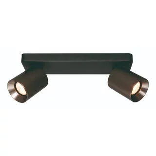 Opbouwspot Strano 2-lichts Balk Zwart/Gunmetal