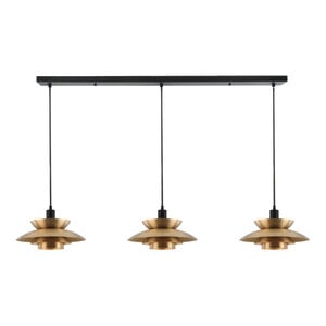Freelight Retro Hotel chique hanglamp Muschio 3-lichts balk goud