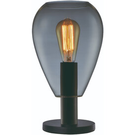 Tafellamp Dorato 1-lichts zwart smoke glas