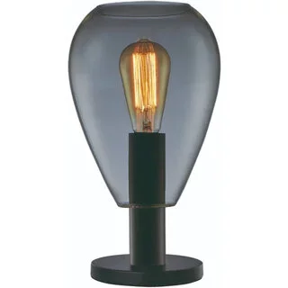 Tafellamp Dorato 1-lichts zwart smoke glas