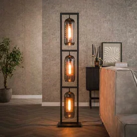 Vloerlamp Mistral 3-lichts smoke