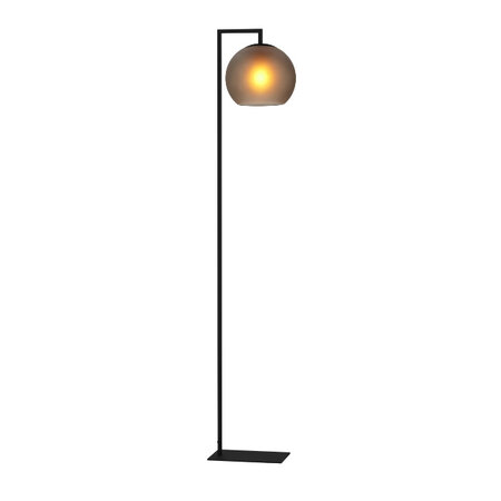 Stars of Light Moderne Industriële vloerlamp Arangona 1-lichts zwart met mat glas