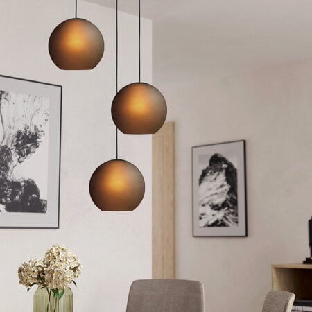 Stars of Light Industriële hanglamp Arangona 3-lichts getrapt zwart