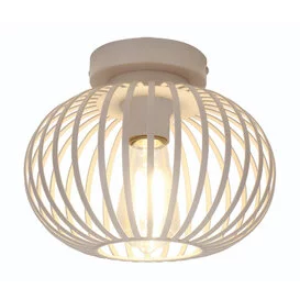 Plafondlamp Aglio 1-lichts crème 25cm
