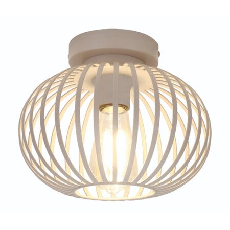 Freelight Moderne plafondlamp Aglio 1-lichts Ø25 cm crème