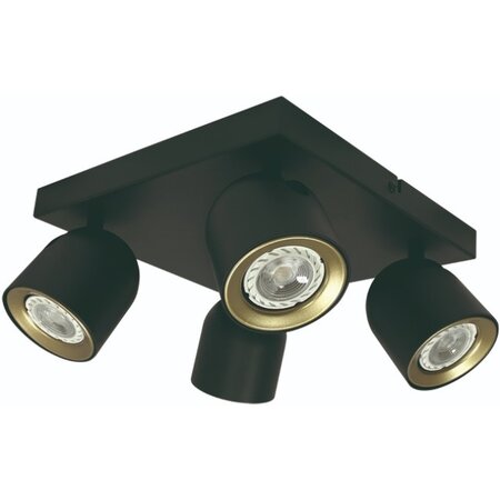 Freelight Moderne opbouwspot Solare 4 lichts zwart