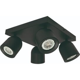 Opbouwspot Solare 4-lichts zwart