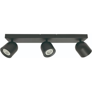 Freelight Moderne opbouwspot Solare 3-lichts balk zwart