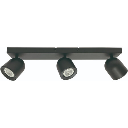 Freelight Moderne opbouwspot Solare 3-lichts balk zwart