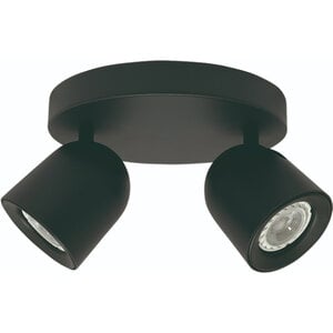 Freelight Moderne opbouwspot Solare 2-lichts rond zwart