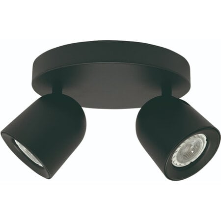 Freelight Moderne opbouwspot Solare 2-lichts rond zwart