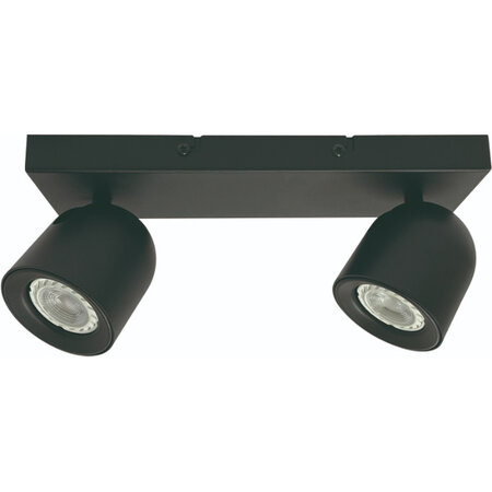 Freelight Moderne opbouwspot Solare 2-lichts balk zwart
