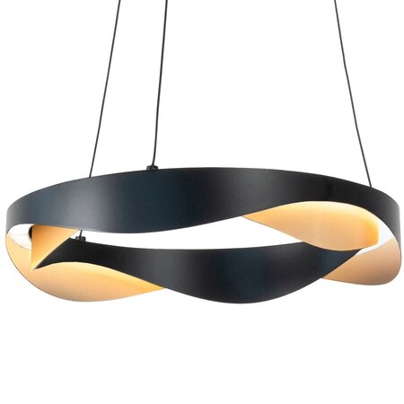 Highlight Modern Industrieel Ascoli hanglamp Ø40 cm zwart goud