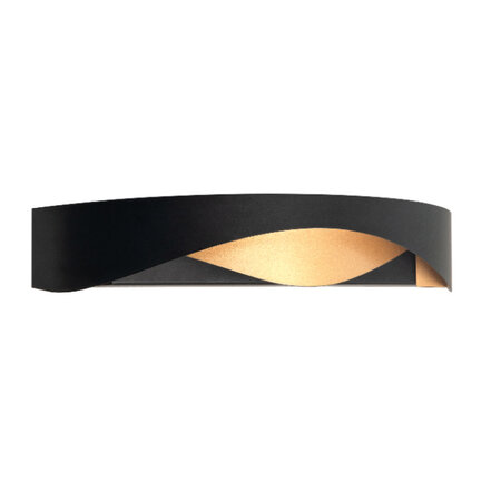 Highlight Modern Industrieel wandlamp Ascoli zwart goud