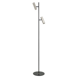 Vloerlamp Trend 2-lichts zwart nickel