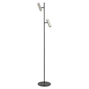 Highlight Moderne vloerlamp Trend 2-lichts zwart Nickel