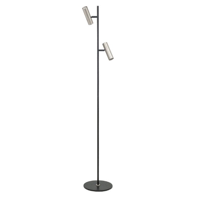 Vloerlamp Trend 2-lichts zwart nickel