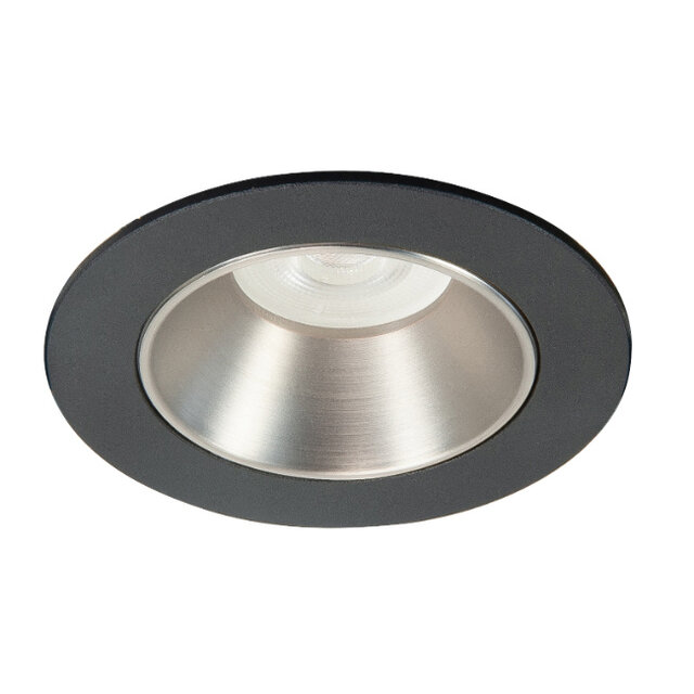Inbouwspot Downlight 1-lichts zwart zilver