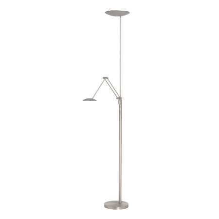 Highlight Modern Functioneel Uplighter met Leeslamp New Roma zilver