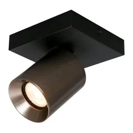 Opbouwspot Strano 1-lichts gunmetal