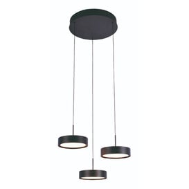 Hanglamp Alieno 3-lichts Rond Zwart