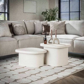 Salontafel 2-set Octo wit
