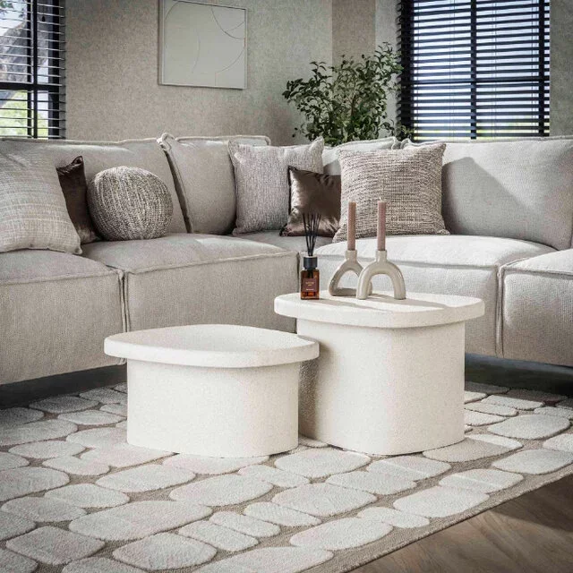 Salontafel 2-set Octo wit
