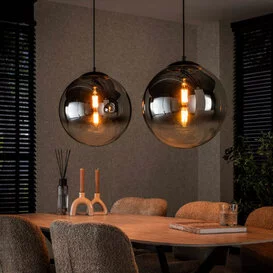 Hanglamp Midas 2-lichts smoke charcoal