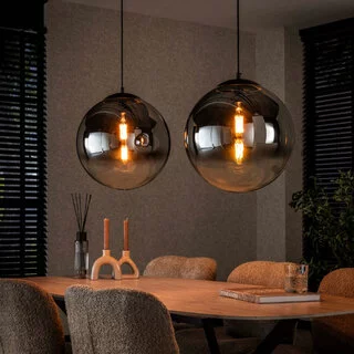 Hanglamp Midas 2-lichts smoke charcoal