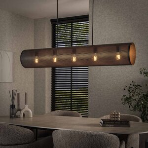 BelaLuz Industriële hanglamp Grid 5-lichts charcoal