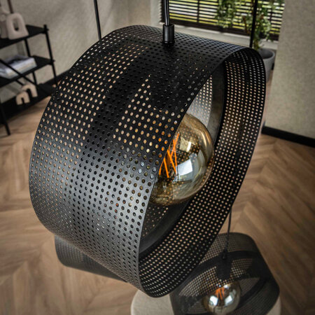 BelaLuz industrieel hanglamp Pluto 3-lichts getrapt charcoal