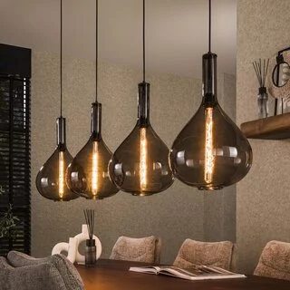Hanglamp Pioggia 4-lichts smoke