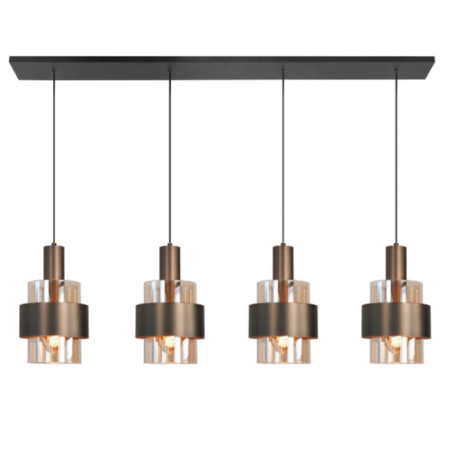 Highlight Modern Hotel Chique hanglamp Marrone 4-lichts brons