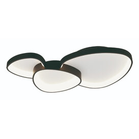 Plafondlamp Organico 3-lichts zwart