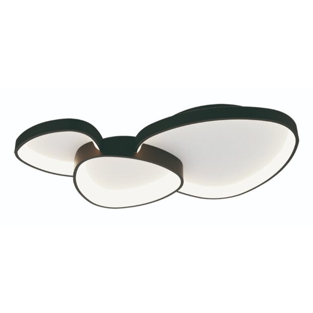 Plafondlamp Organico 3-lichts zwart