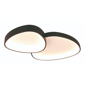 Plafondlamp Organico 2-lichts zwart