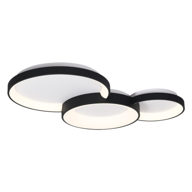 Plafondlamp Fuso 3-lichts zwart