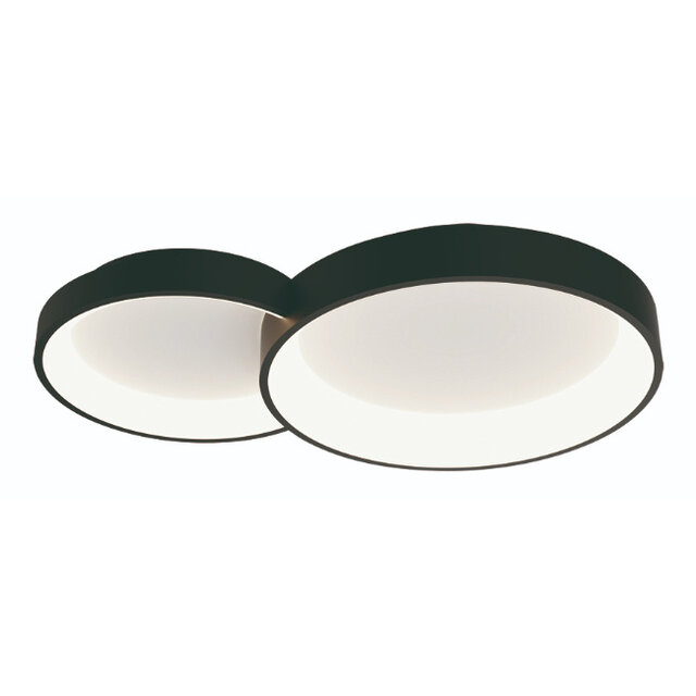 Plafondlamp Fuso 2-lichts zwart