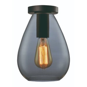 Freelight Hotel Chique plafondlamp Dorato 1-lichts zwart met smoke glas